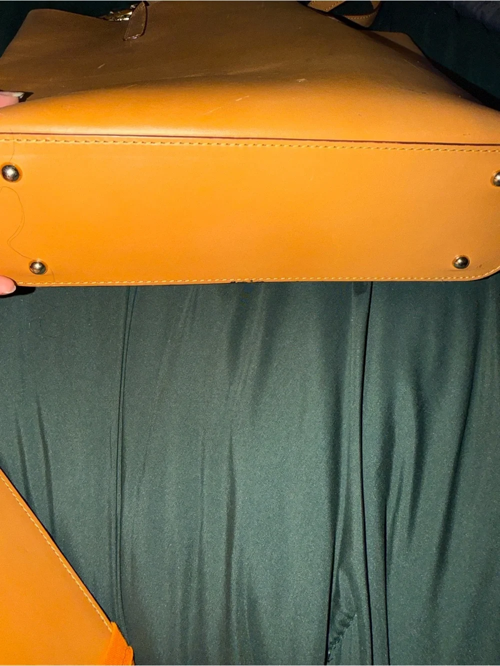 Dooney & Bourke Bright Orange Smooth Leather Tote